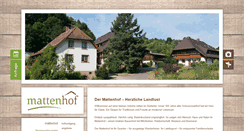 Desktop Screenshot of mattenhof-glottertal.de