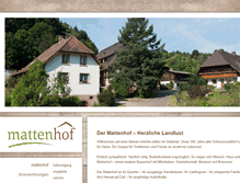 Tablet Screenshot of mattenhof-glottertal.de